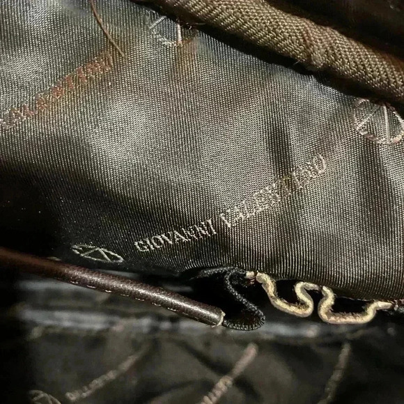 Glovanni Valentino unisex vintage brown leather wristlet clutch bag - Picture 9 of 14